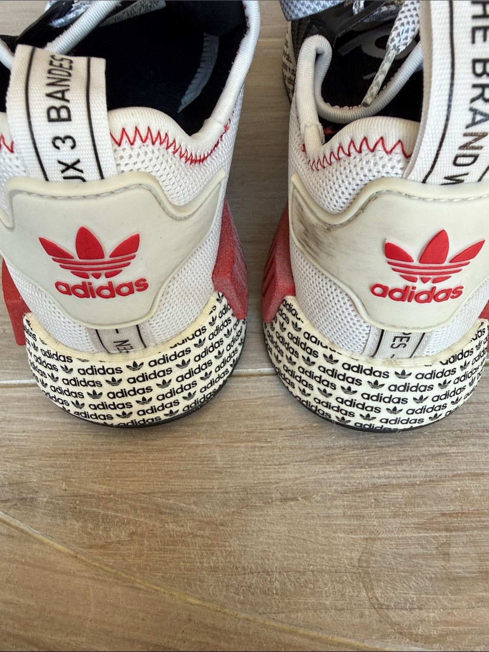Adidas NMD R1 Boost Print White Black Red - Picture 5 of 13
